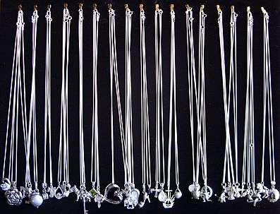 WOW !!!!! WOW !!!!! WOW !!!!!!! 38 STERLING SILVER NECKLACES WITH PENDANTS !!!!!! BID PER NECKLACE !