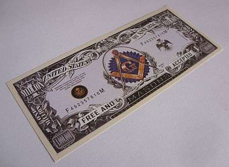 A FREEMASON 1 MILLION DOLLAR  NOVELTY BILL - LAST 72   ! ! !