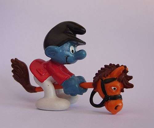 1980 VINTAGE SMURF AND HORSEY BY SCHLEICH