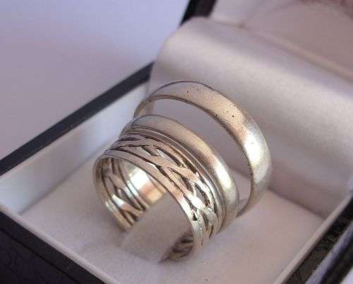 THREE STERLING SILVER RINGS