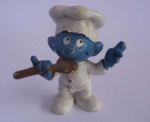1970`s / 80`s VINTAGE CHEF SMURF BY PEYO - WEST GERMANY
