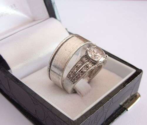 DOUBLE UP !!! TWO FANTASTIC SOLID STERLING SILVER RINGS FOR HIM & HER !! LEKKER !!