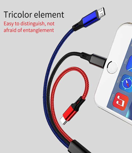 BLACK-in-1 USB charging cable