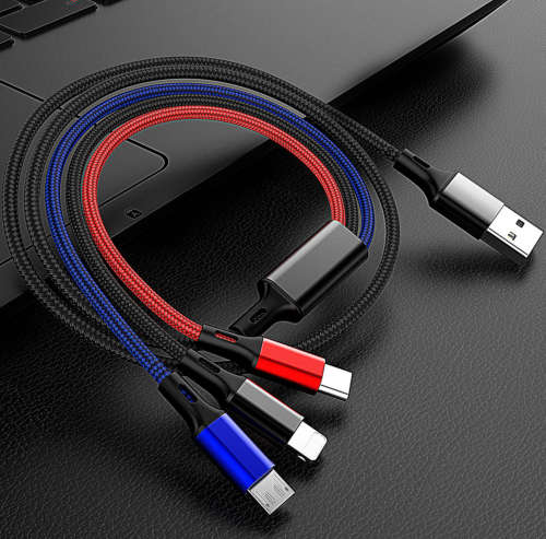 BLACK-in-1 USB charging cable