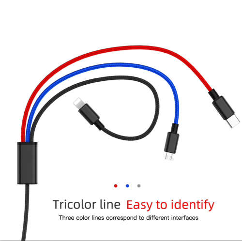 BLACK-in-1 USB charging cable