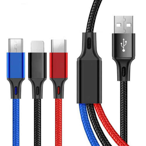 BLACK-in-1 USB charging cable