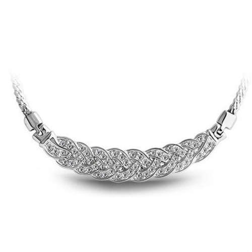 Beautiful Platinum Colour - Plated Zircon Necklace - Resembles Diamonds In Luster and Fire!