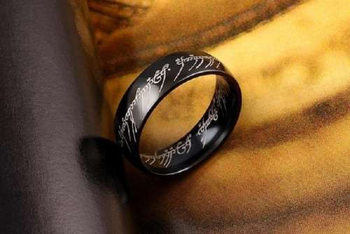 Exquisite! 18K Black Gold Plated 6mm Ring - Size 9 (R 1/2)