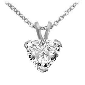 **R2140** 1 Carat Authentic Briolite Trillion Solitaire Pendant in Solid 925 Sterling Silver
