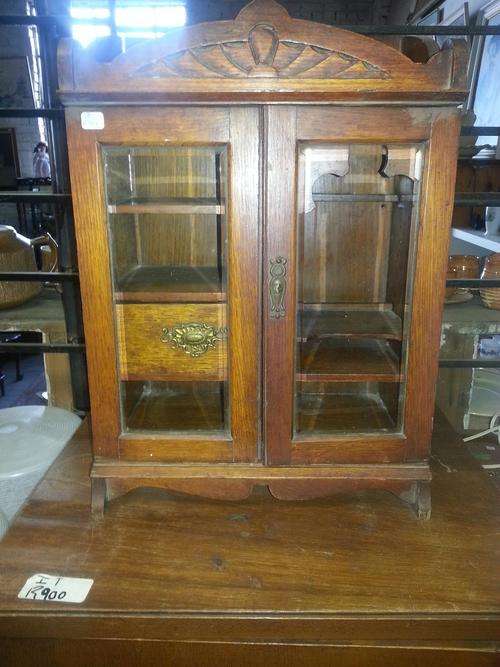 Antique miniature jewellery cupboard