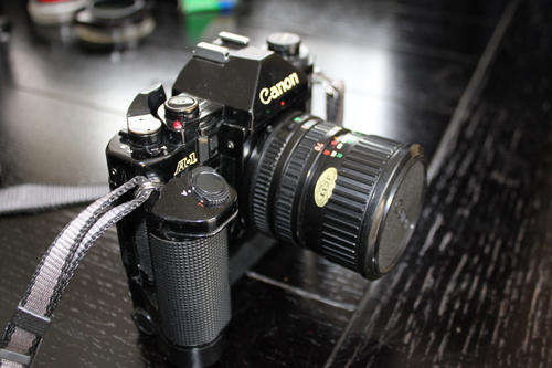 Canon A1 camera Accessories include: Camera Bag and lenses