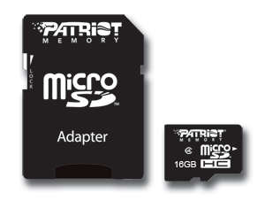 Patriot 16GB Micro Sd Memory Card + Adapter