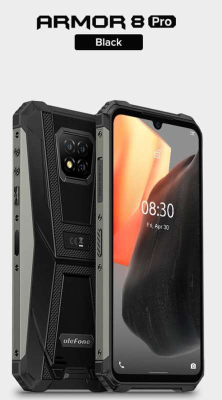 Ulefone Armor 8 Pro Rugged Phone, 6GB+128GB  IP68/IP69K Waterproof Shockproof 5580mAh Dual sim