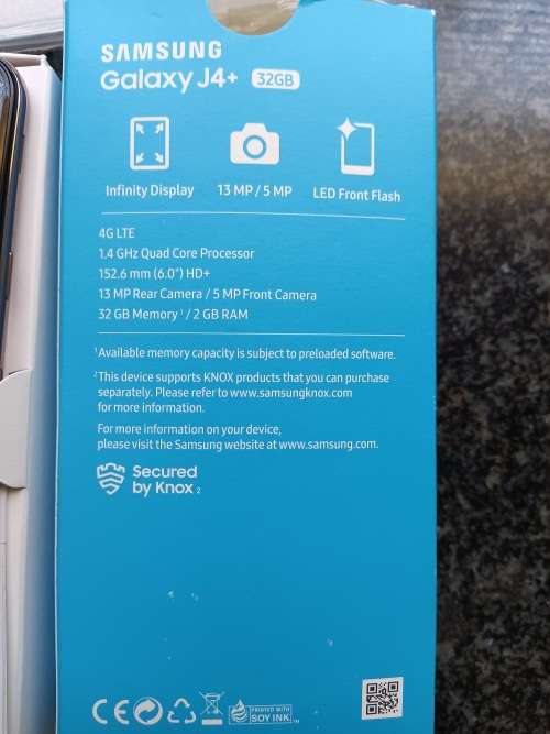 Samsung J4+ 32gb rom, 2gb ram, 13mp camera