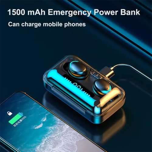 F9 Bluetooth Wireless Earbuds - Stereo Earbuds with Charging Box