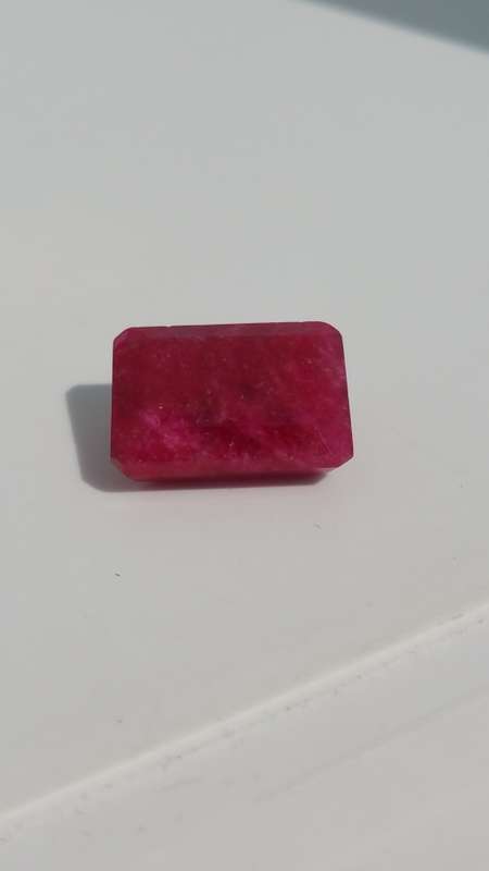 ***AKM - 14.66CT RUBY RED OCTAGON SILLIMANITE / FIBROLITE SRI-LANKA***