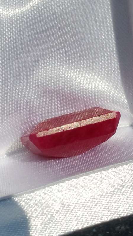 ***AKM - 14.66CT RUBY RED OCTAGON SILLIMANITE / FIBROLITE SRI-LANKA***