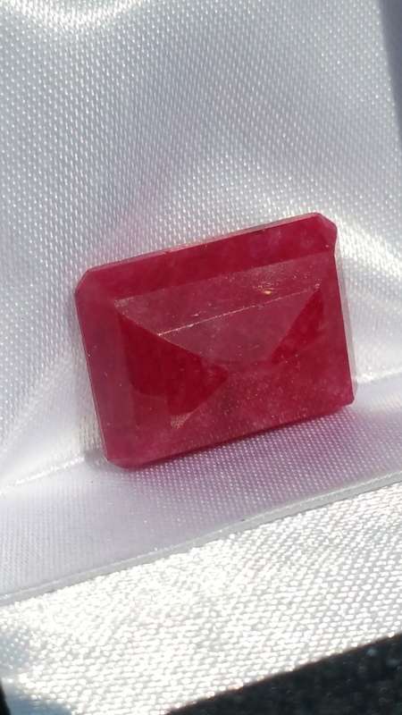 ***AKM - 14.66CT RUBY RED OCTAGON SILLIMANITE / FIBROLITE SRI-LANKA***