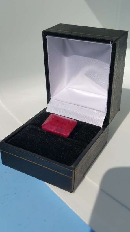 ***AKM - 14.66CT RUBY RED OCTAGON SILLIMANITE / FIBROLITE SRI-LANKA***
