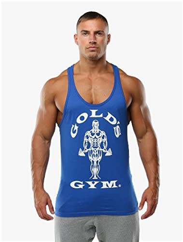 ***AKM - AUTHENTIC GOLD'S GYM PROFESSIONAL BODYBUILDING GYM VEST 100%COTTON***