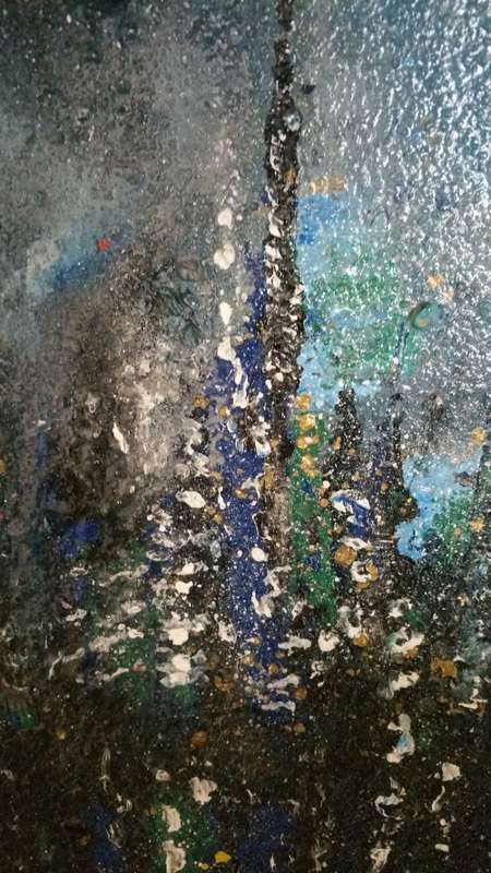 ***Allan Kuhnel - Original painting - BLUE NIGHT CITY - In the stillness before the awakening***