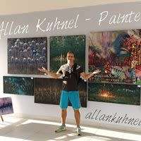 Allan Kuhnel - original abstract painting - The Harbour