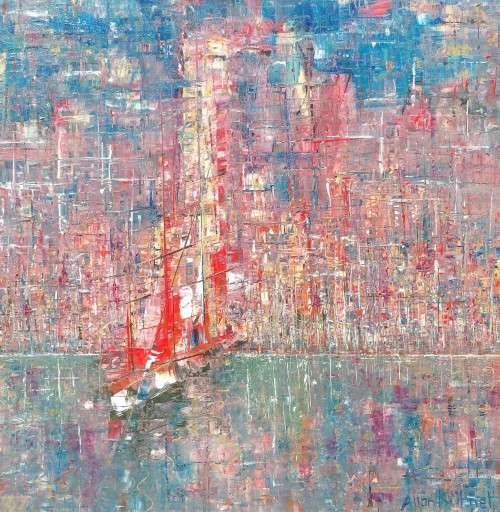 Allan Kuhnel - original abstract painting - CITY OF MAGIC