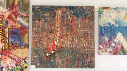 Allan Kuhnel - original abstract painting - CITY OF MAGIC