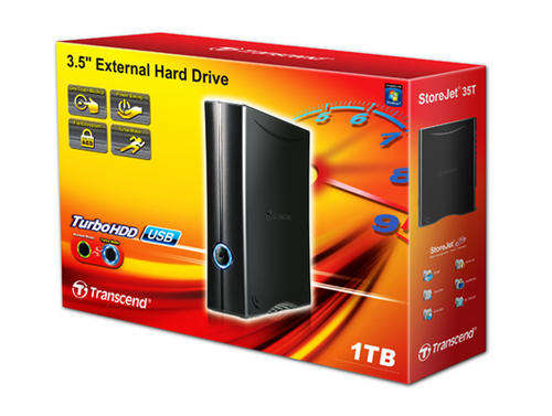 Transcend Storejet T35 - 1TB (256Bit AES File Encryption/Turbo Mode) -- One touch BackUp