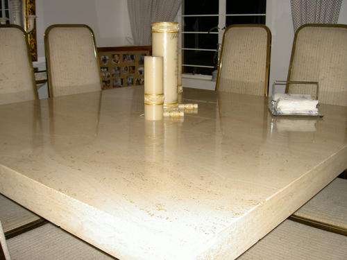 Solid Marble 8 seater dining table and chairs