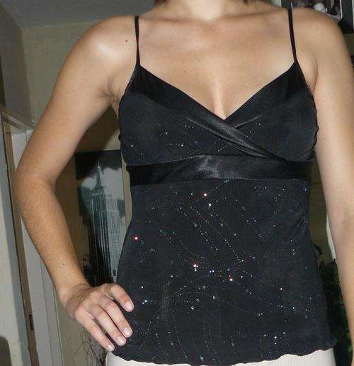 glitzy black top - stunning!  size 10 - kelso nite-out