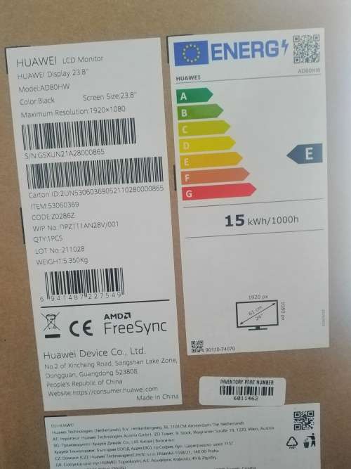 Huawei AD80HW 23.8` IPS Full HD Monitor