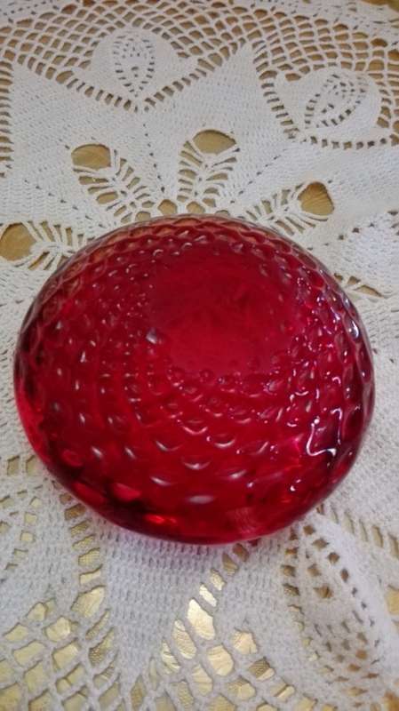 Murano Style Red glass ashtray