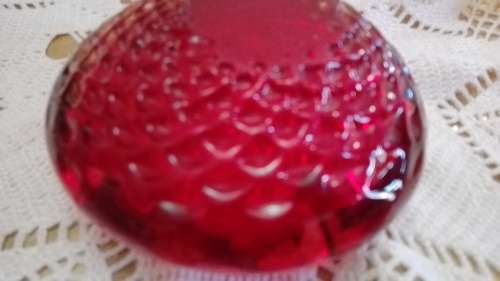 Murano Style Red glass ashtray