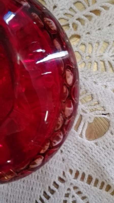 Murano Style Red glass ashtray