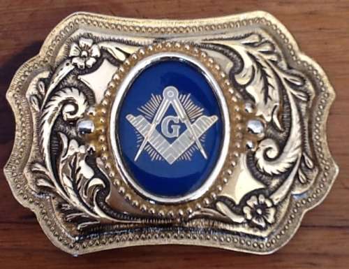 Free mason belt buckle