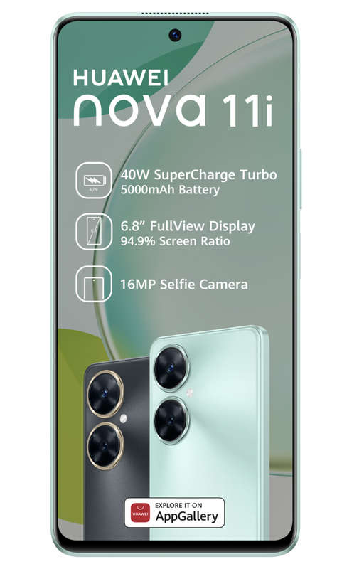Huawei Nova 11i 128GB 8GB RAM Dual Sim.  (Incl Impact Proof Clear Case Cover worth R300.00)