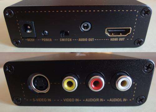 Composite S-Video and Stereo Audio to HDMI Converter