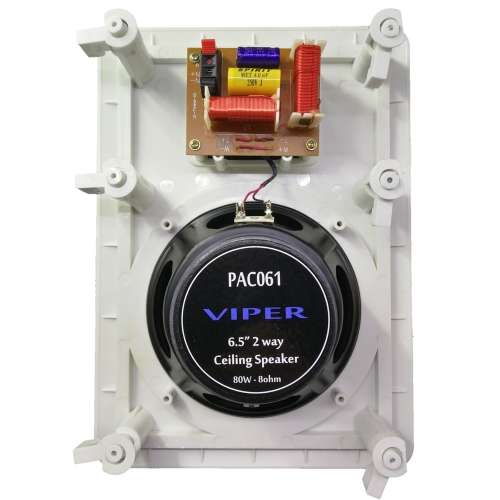VIPER 6` COAXIAL CEILING SPEAKER 2WAY RECTANGULAR CEILING SPEAKER QUICK FIT WITH CROSSOVER