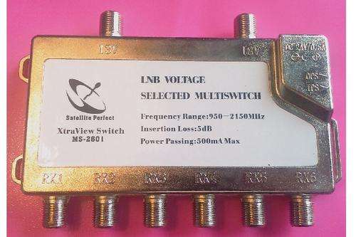 MULTISWITCH 2 X 6 for HIGH DEFINITION  DSTV Decoder - XtraView  (6 way)