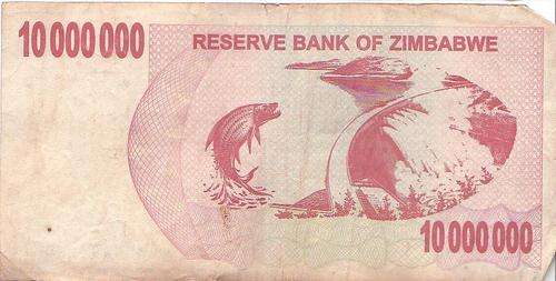 10 Million Zimbabwe Dollar bearer cheque - (c) www.fine999.com