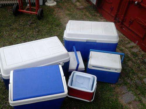 Set of 6 various sized cooler boxes