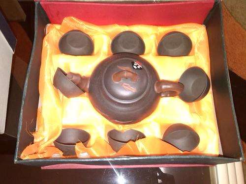Pottery tea set
