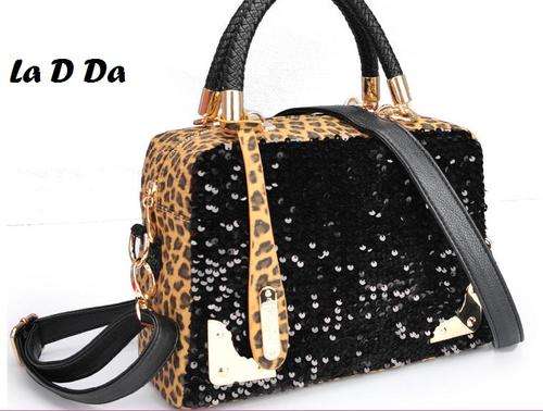 ***Funky Leopard print sequins handbags****
