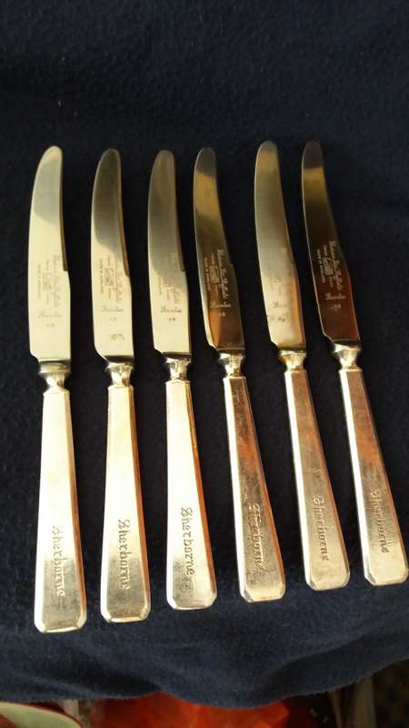 6 x Vintage Silver Plated Gladwin Of Sheffield Fruit Knives