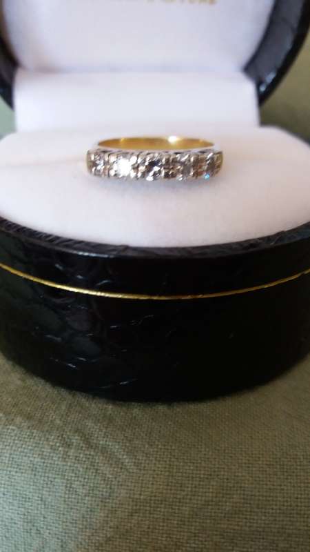 Vintage 18ct Gold And Diamond Half Eternity Ring