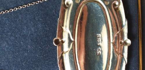Vintage Hallmarked Silver Decanter Label "Sherry"- Birmingham 1951 -  (10.3g)