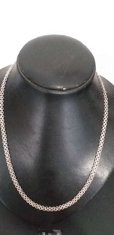 Vintage Sterling Silver Fancy Link Neck Chain - (20.9g)