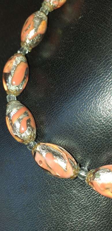 Vintage Murano Glass Necklace And Earrings Set