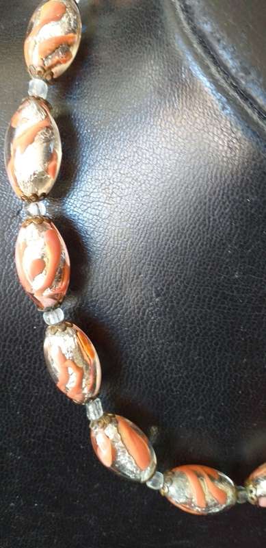 Vintage Murano Glass Necklace And Earrings Set